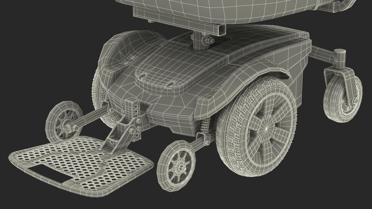 3D Electric Wheelchair Rigged 2 model