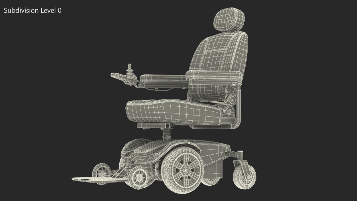 3D Electric Wheelchair Rigged 2 model