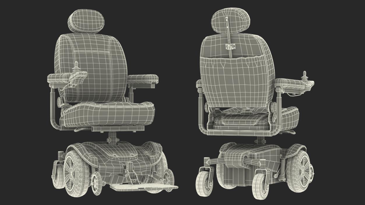 3D Electric Wheelchair Rigged 2 model