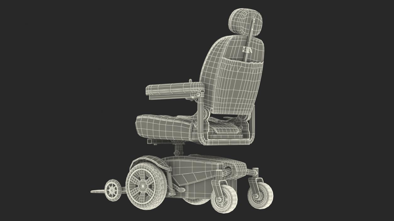 3D Electric Wheelchair Rigged 2 model