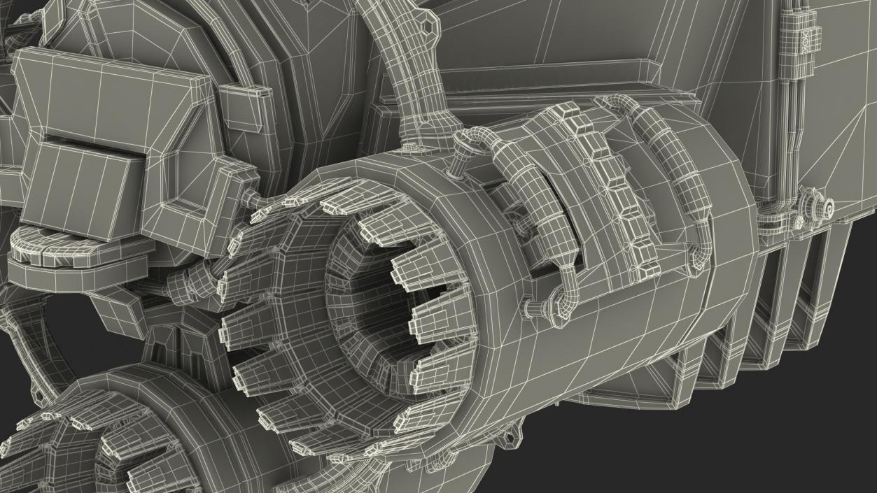 3D Sci Fi Space Debris Collector Spaceship Rigged