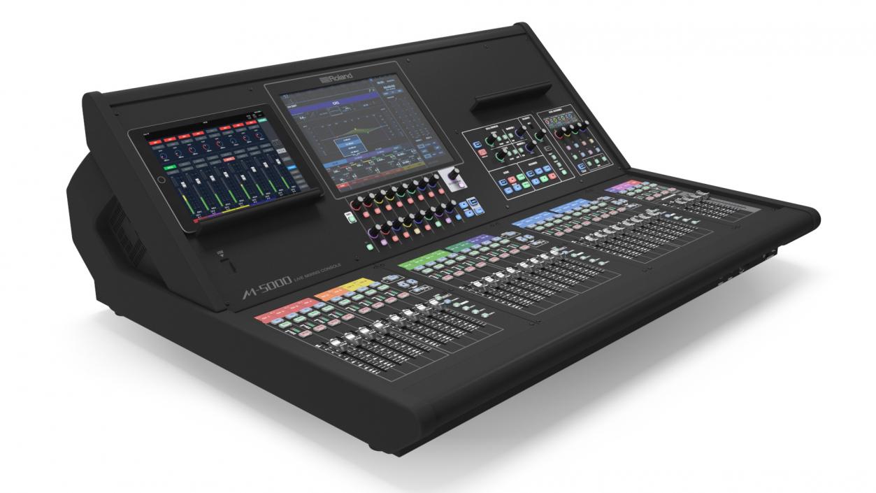 3D model Live Mixing Console Roland M-5000 Lights On 2