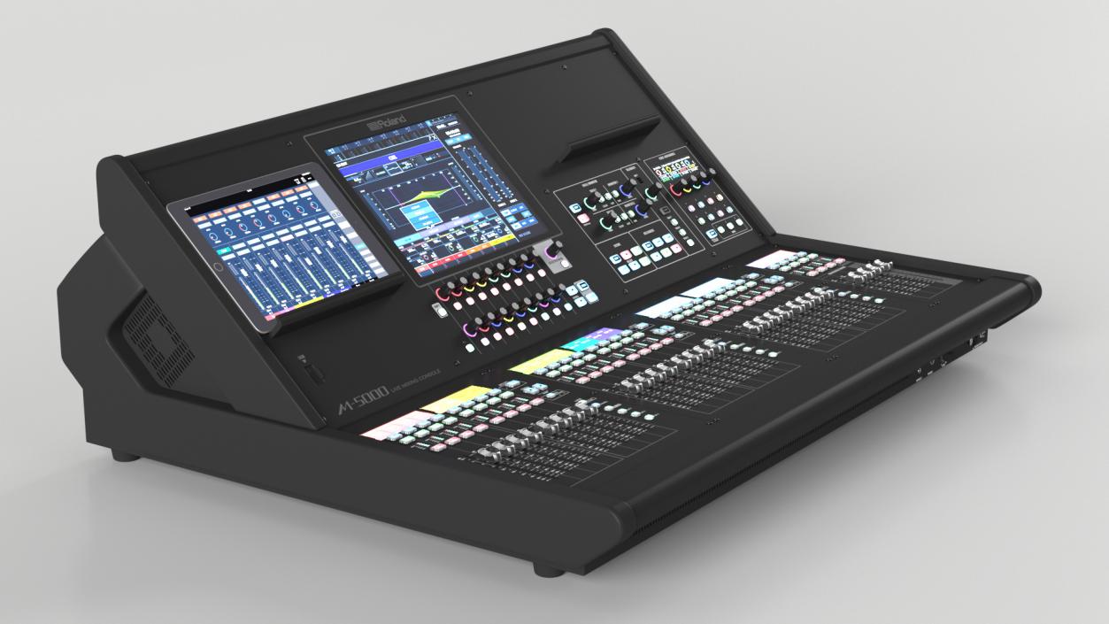 3D model Live Mixing Console Roland M-5000 Lights On 2