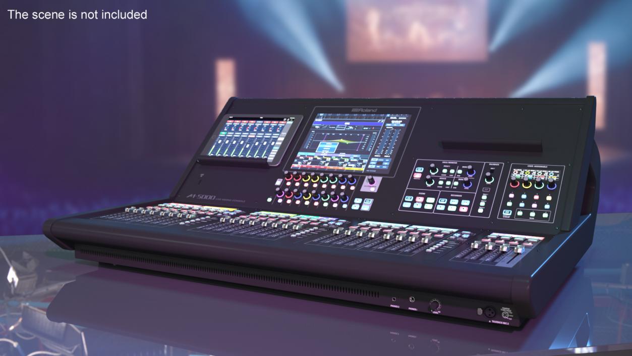 3D model Live Mixing Console Roland M-5000 Lights On 2