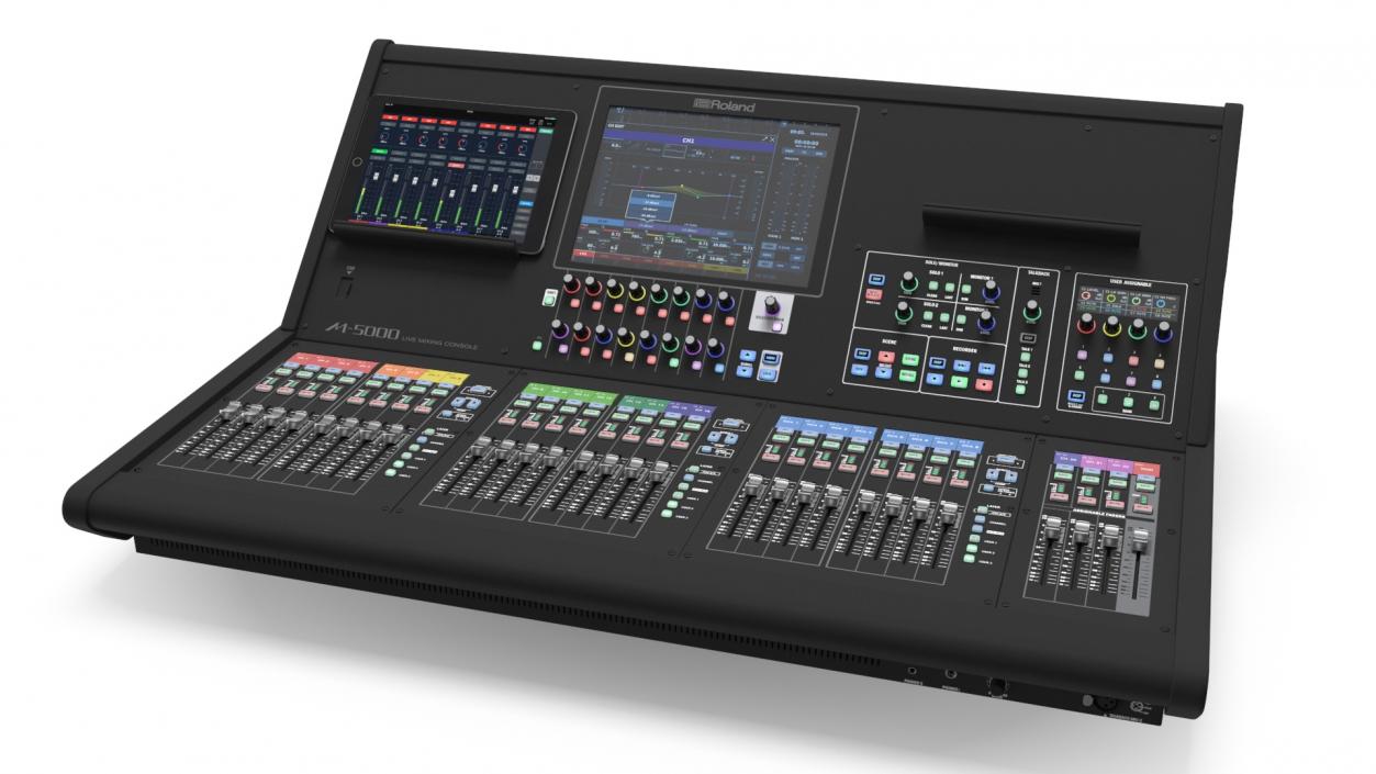 3D model Live Mixing Console Roland M-5000 Lights On 2