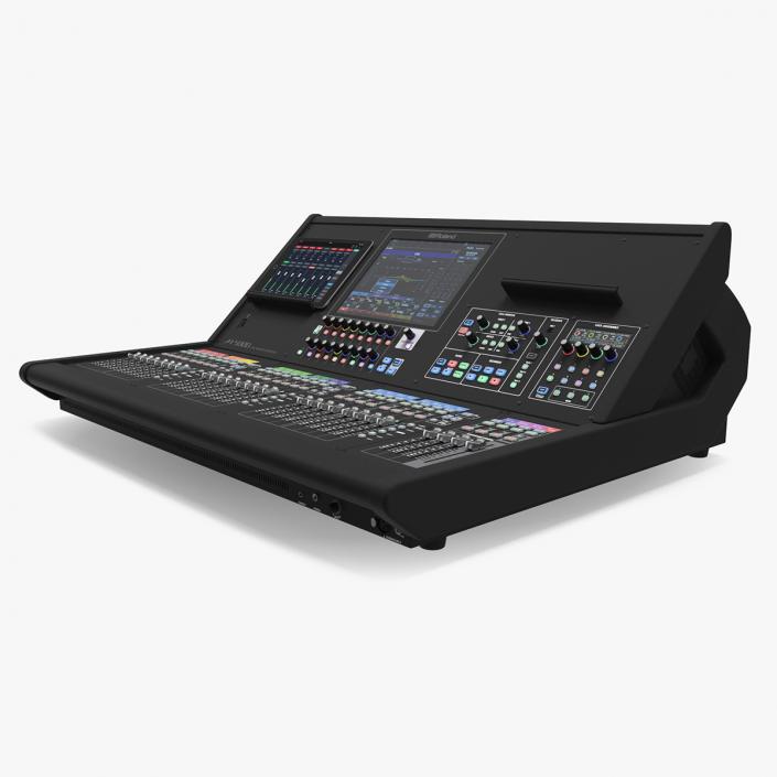 3D model Live Mixing Console Roland M-5000 Lights On 2