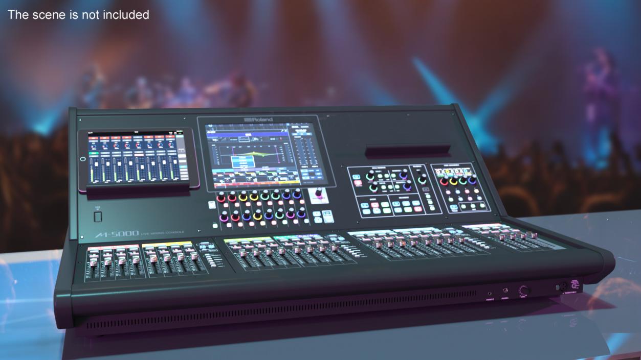 3D model Live Mixing Console Roland M-5000 Lights On 2