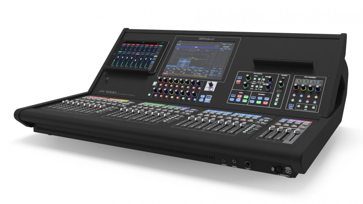 3D model Live Mixing Console Roland M-5000 Lights On 2