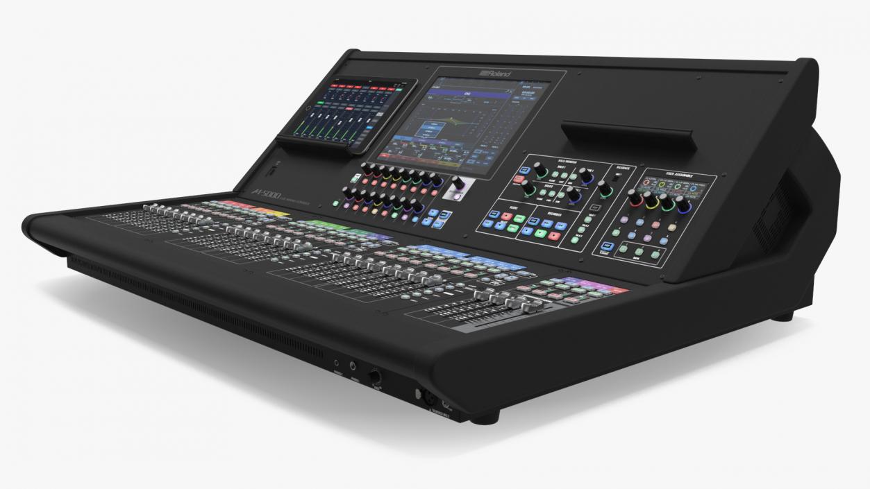 3D model Live Mixing Console Roland M-5000 Lights On 2