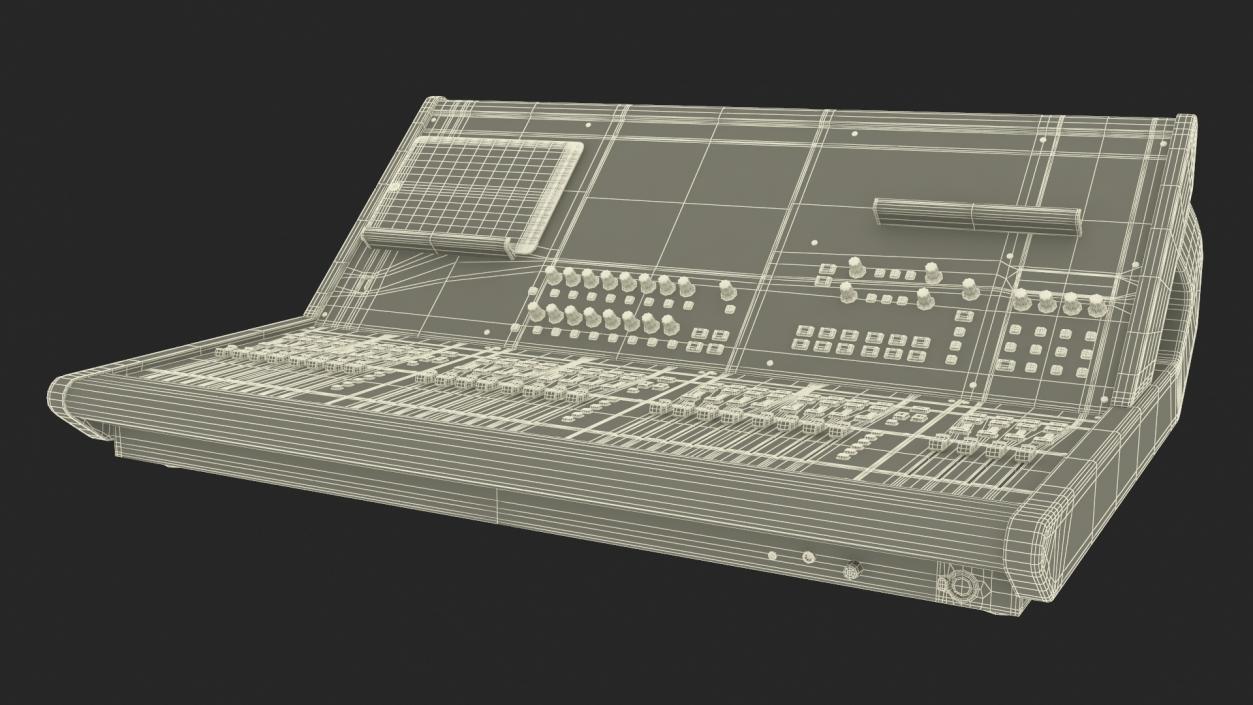 3D model Live Mixing Console Roland M-5000 Lights On 2