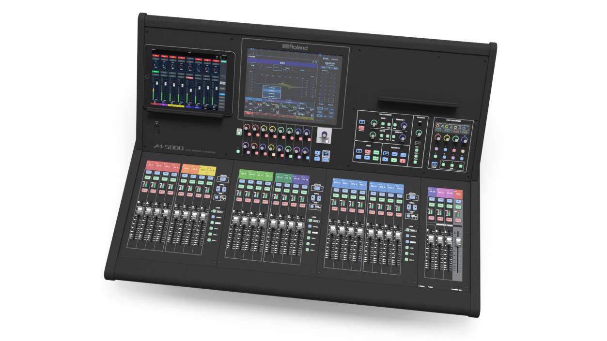 3D model Live Mixing Console Roland M-5000 Lights On 2