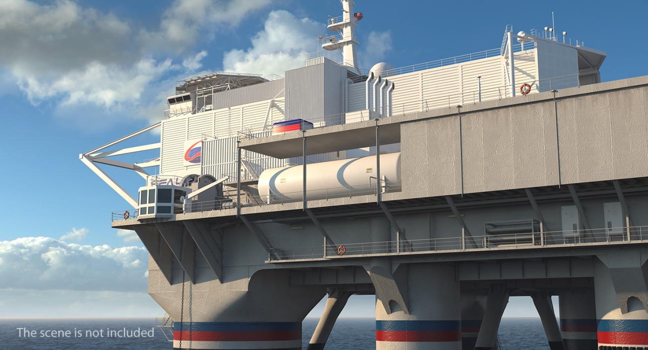 Sea Launch Platform and Ship 3D Models Collection 3D model