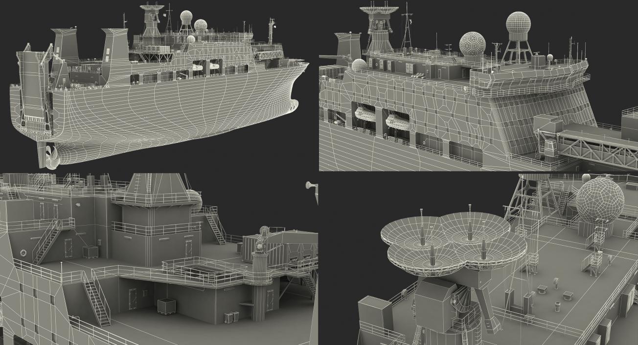 Sea Launch Platform and Ship 3D Models Collection 3D model