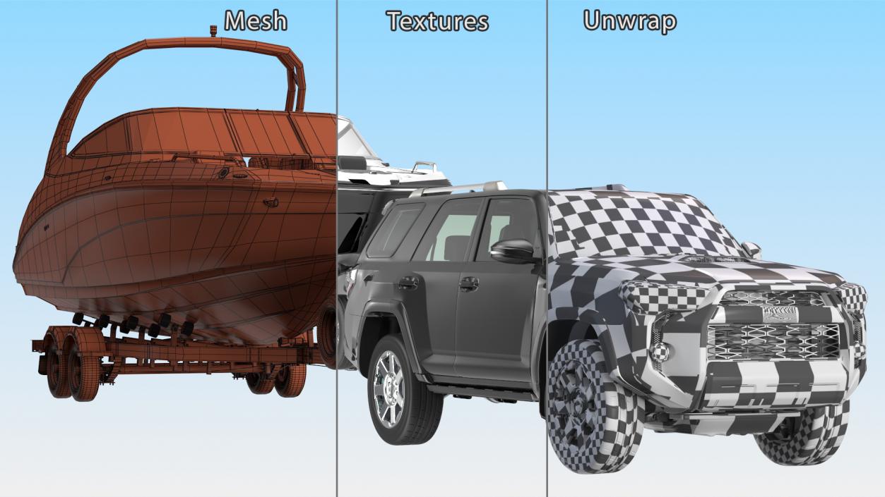 Crossover With Boat Trailer 3D