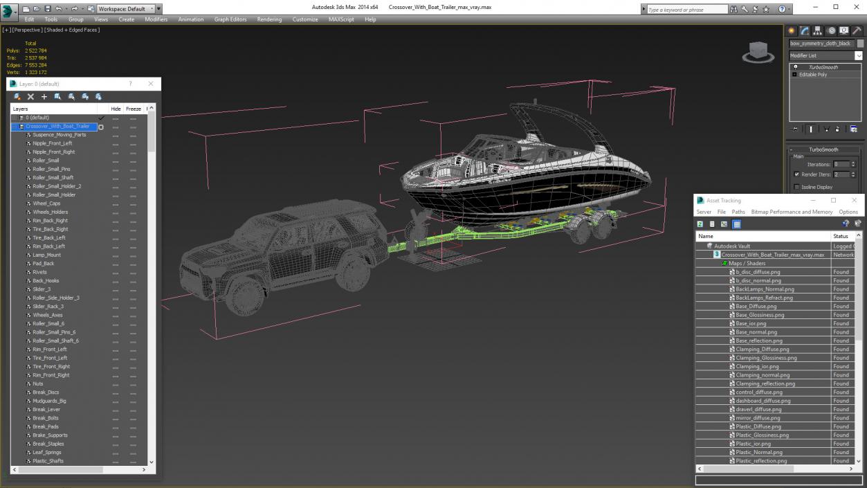 Crossover With Boat Trailer 3D