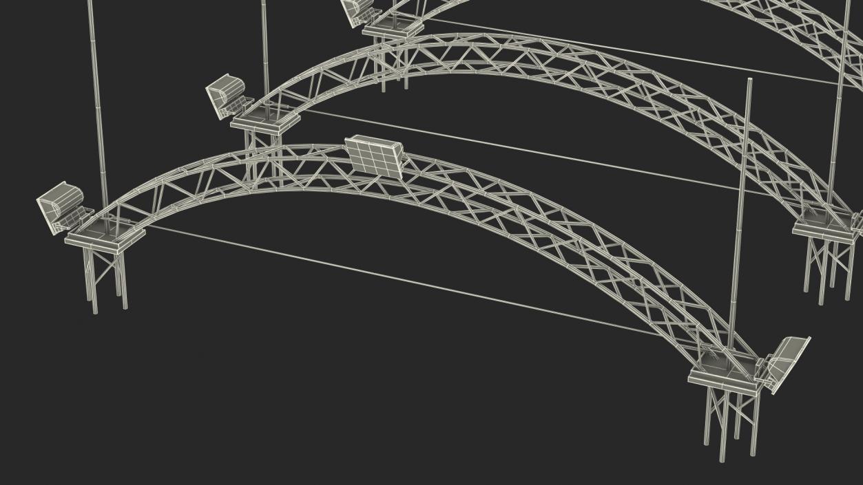 3D Truss Arch Lighting Rig Structure model