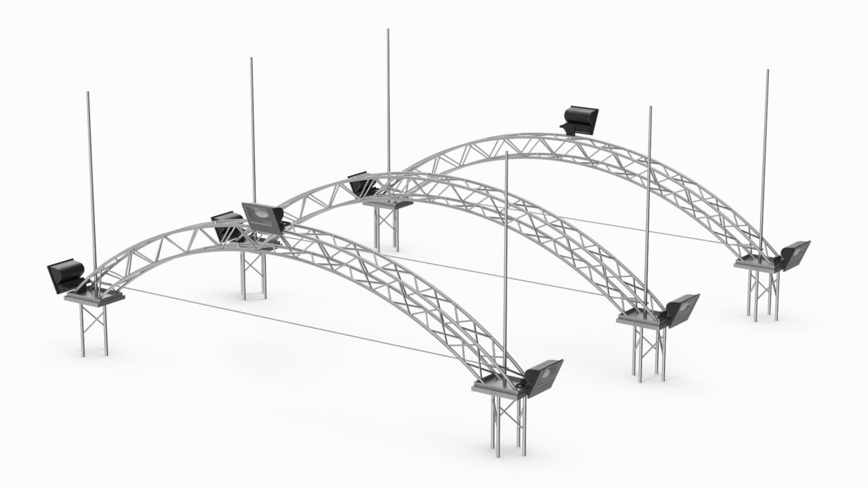 3D Truss Arch Lighting Rig Structure model