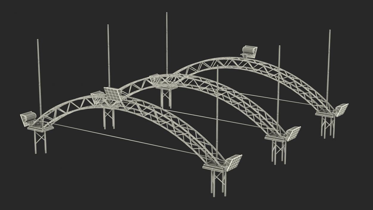 3D Truss Arch Lighting Rig Structure model