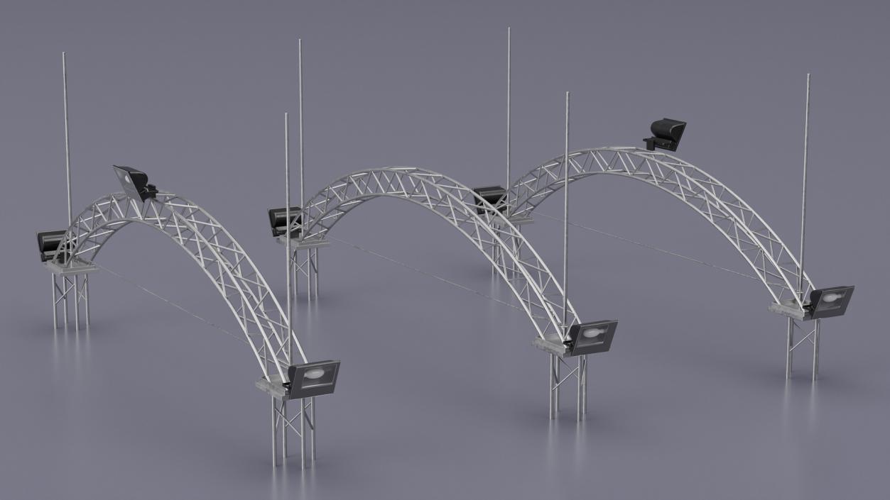 3D Truss Arch Lighting Rig Structure model