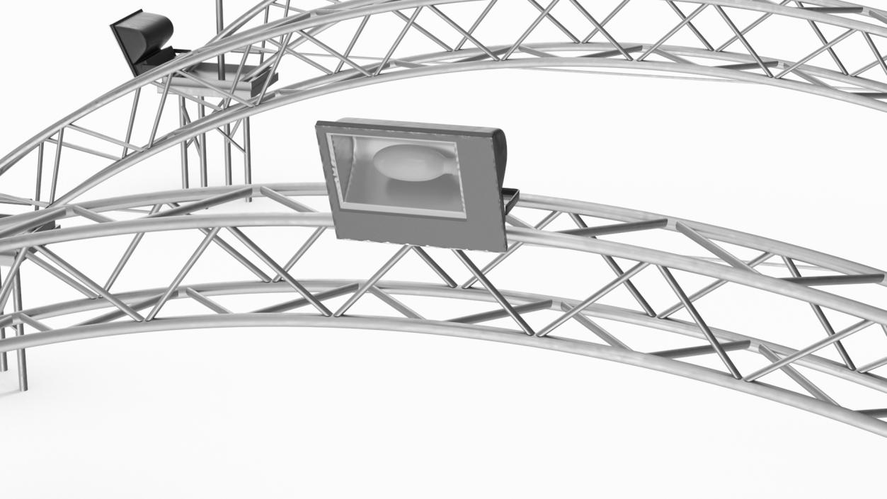 3D Truss Arch Lighting Rig Structure model