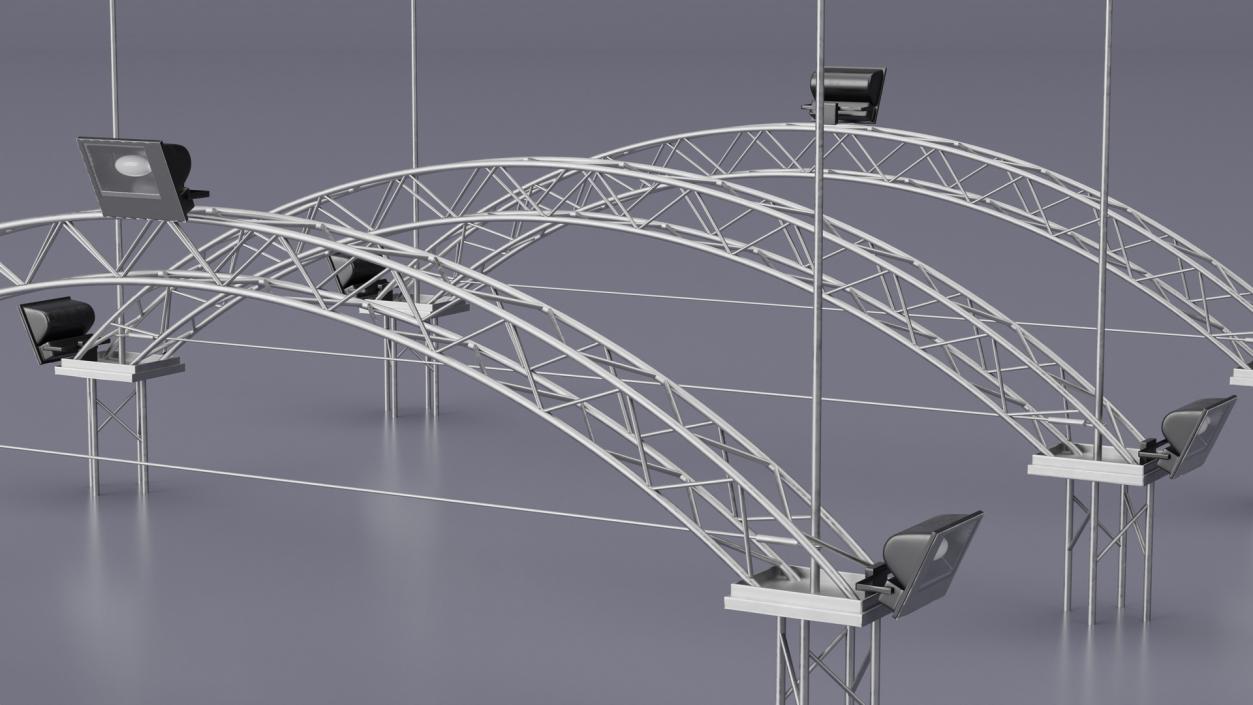 3D Truss Arch Lighting Rig Structure model