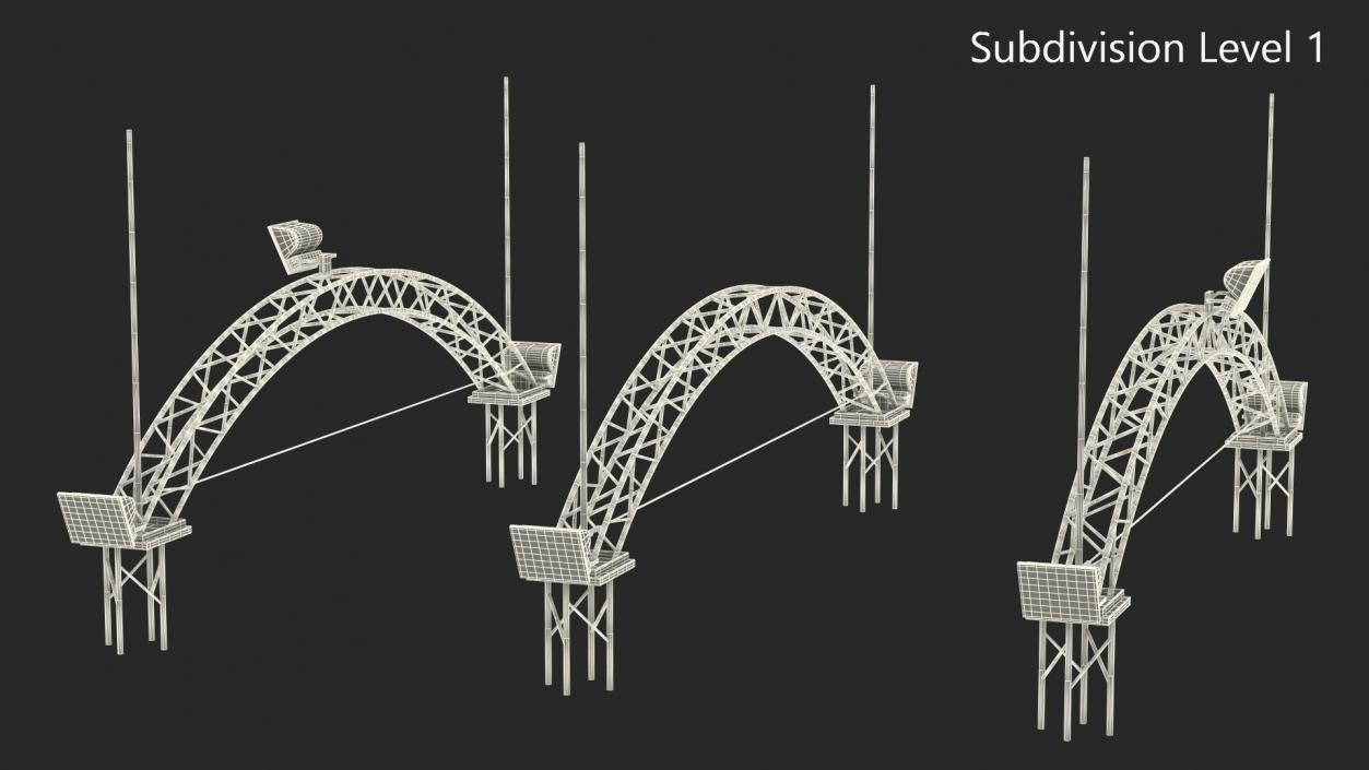 3D Truss Arch Lighting Rig Structure model