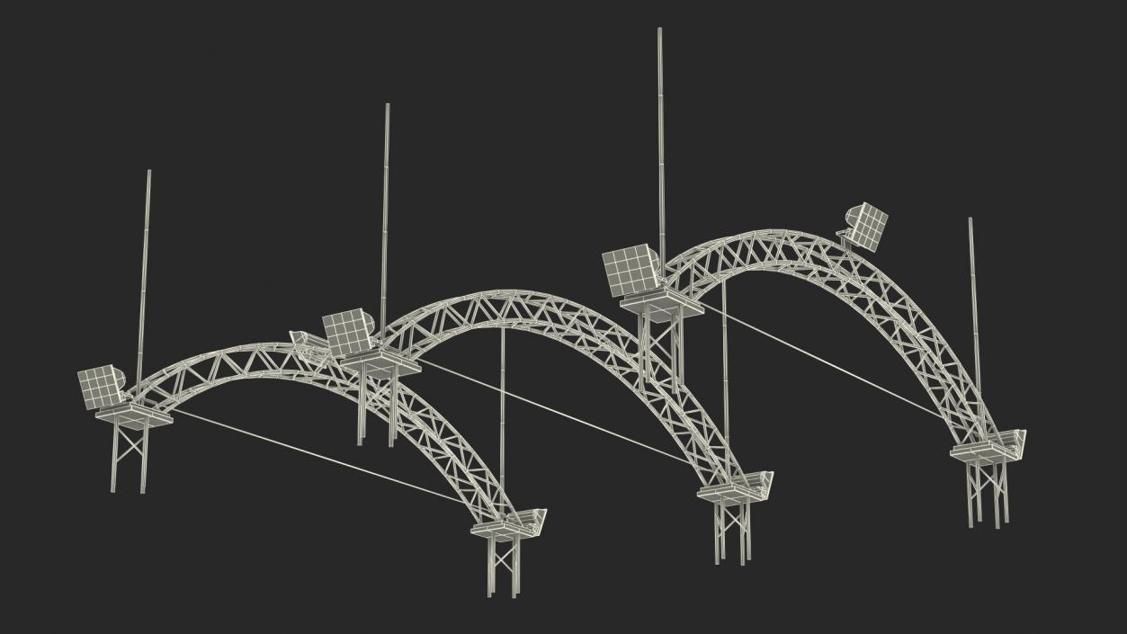 3D Truss Arch Lighting Rig Structure model