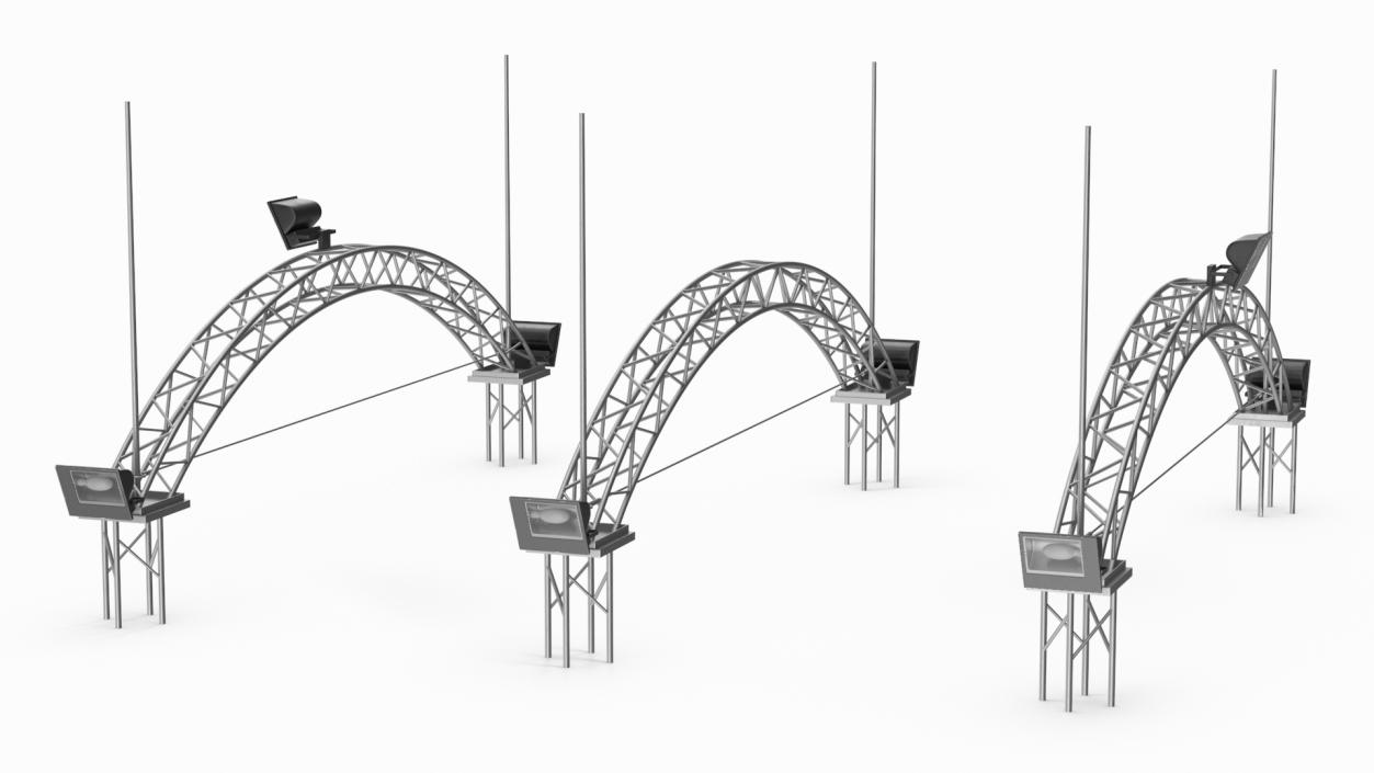 3D Truss Arch Lighting Rig Structure model