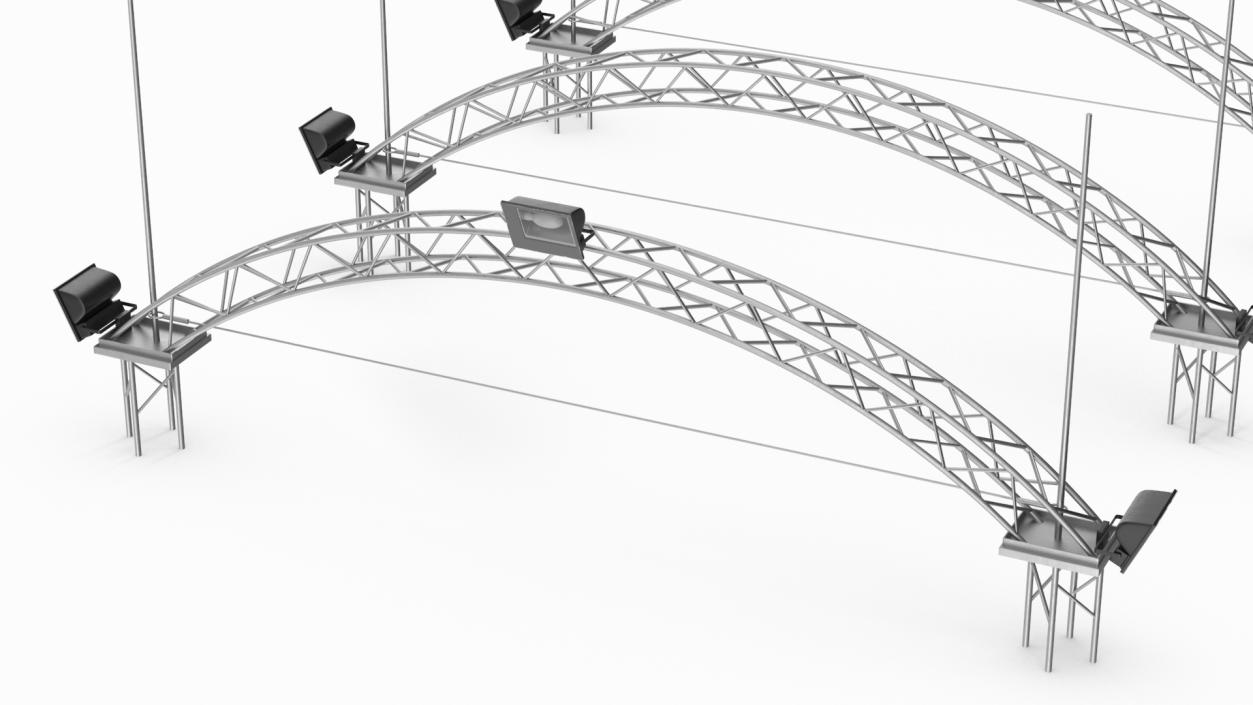 3D Truss Arch Lighting Rig Structure model