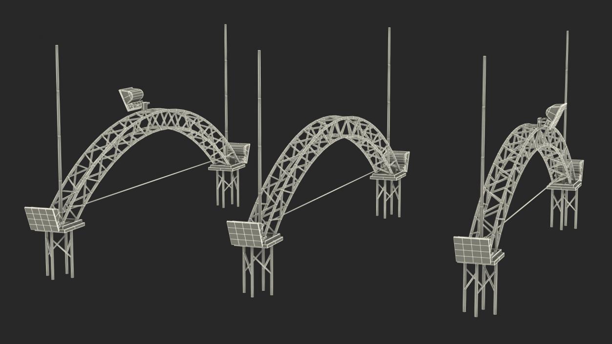 3D Truss Arch Lighting Rig Structure model