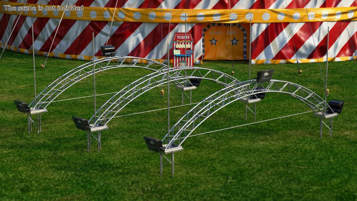 3D Truss Arch Lighting Rig Structure model