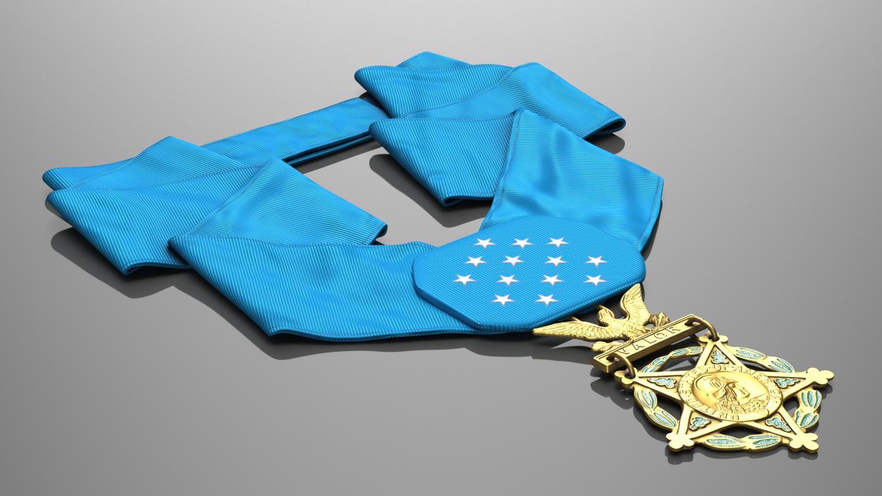 3D US Army Medal of Honor Lying model