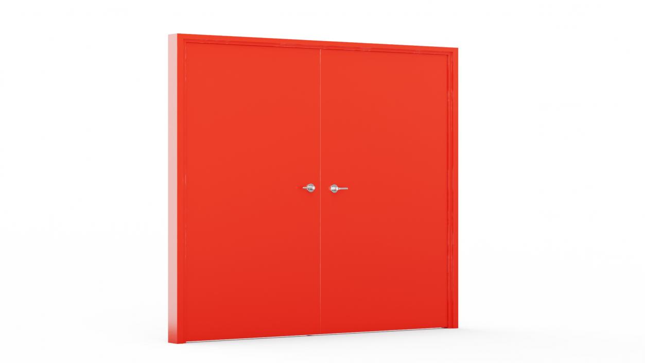 Fire Resistant Doors Red 3D model