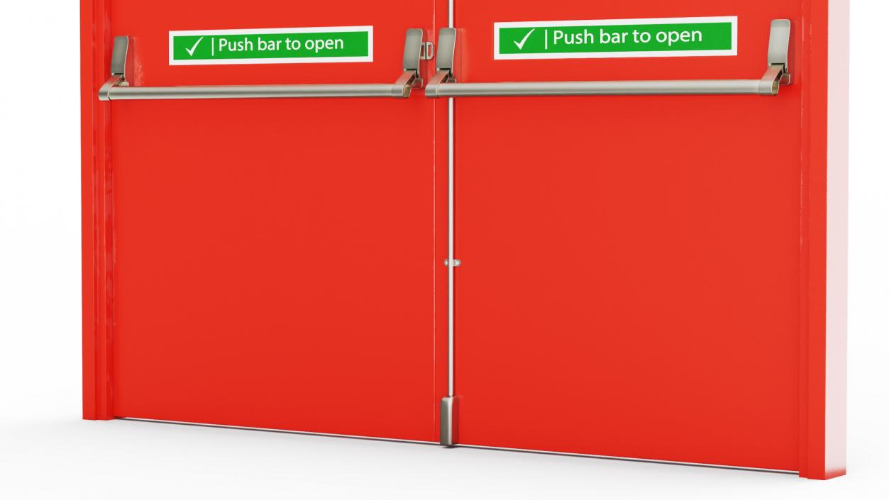 Fire Resistant Doors Red 3D model