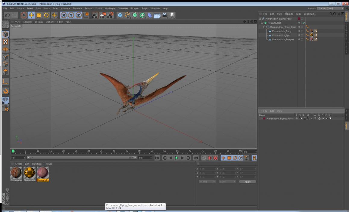 Pteranodon Flying Pose 3D