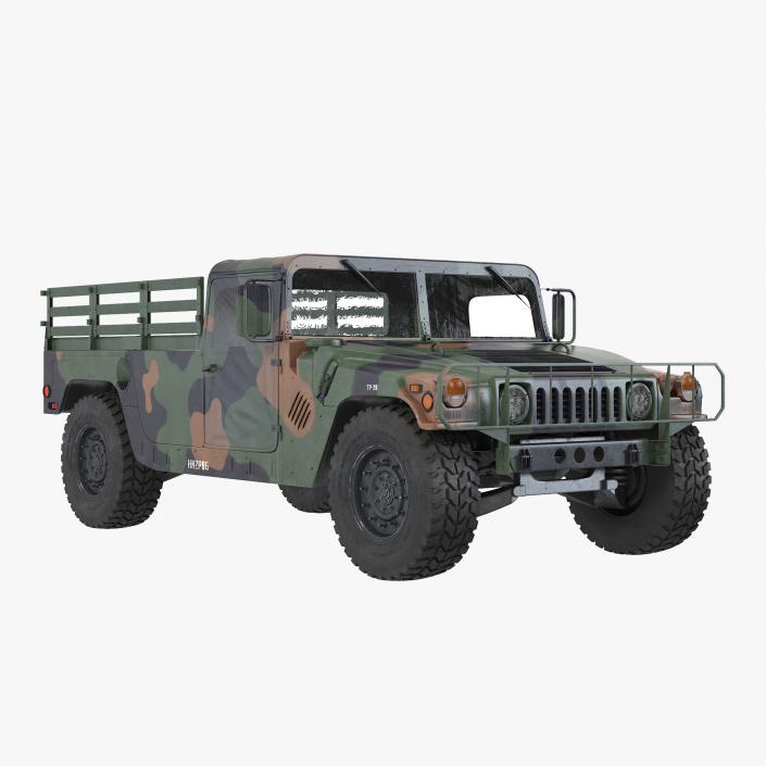 3D model Cargo Troop Carrier Car HMMWV m1038 Camo