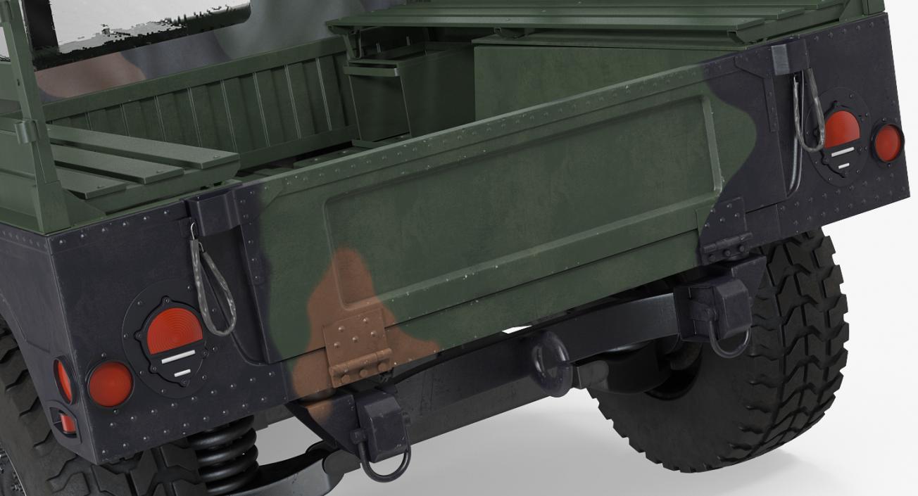 3D model Cargo Troop Carrier Car HMMWV m1038 Camo