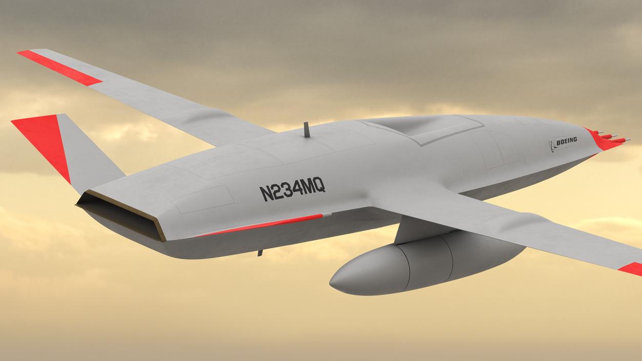 3D model Boeing MQ25 Stingray Aerial Refueling Drone Flight