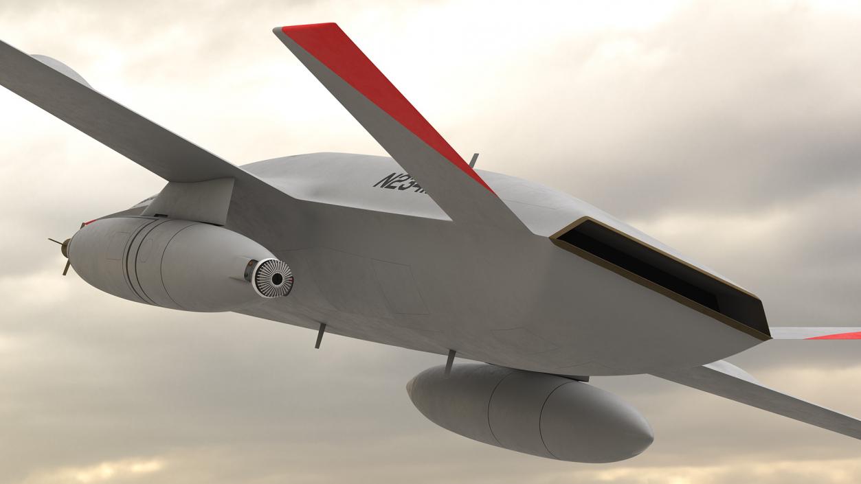 3D model Boeing MQ25 Stingray Aerial Refueling Drone Flight