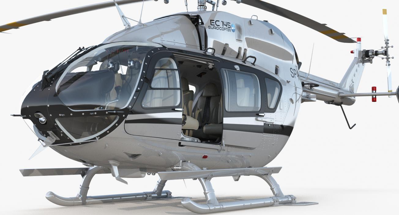 3D Rigged Civil Eurocopter Helicopters Collection