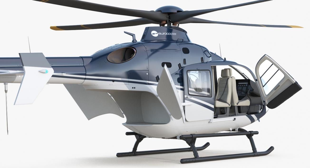 3D Rigged Civil Eurocopter Helicopters Collection