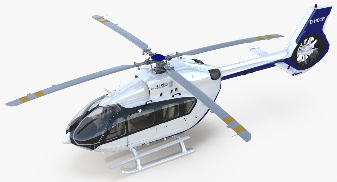 3D Rigged Civil Eurocopter Helicopters Collection