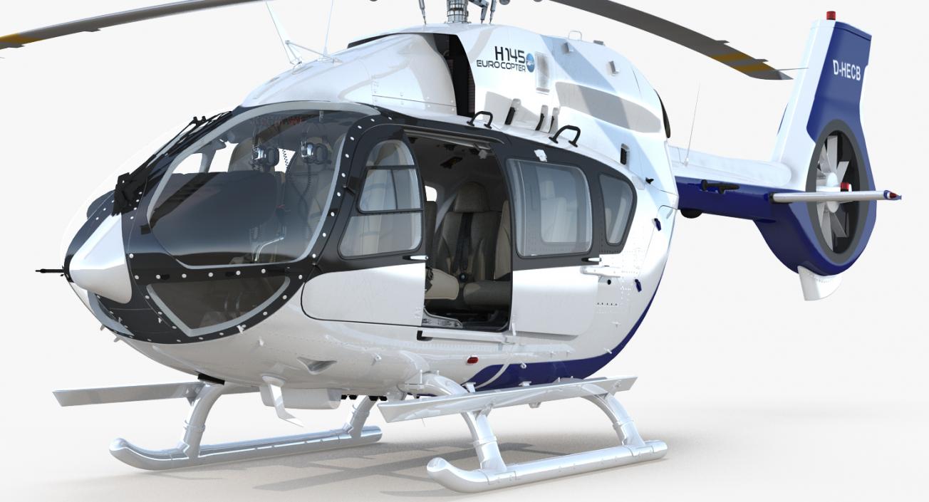 3D Rigged Civil Eurocopter Helicopters Collection