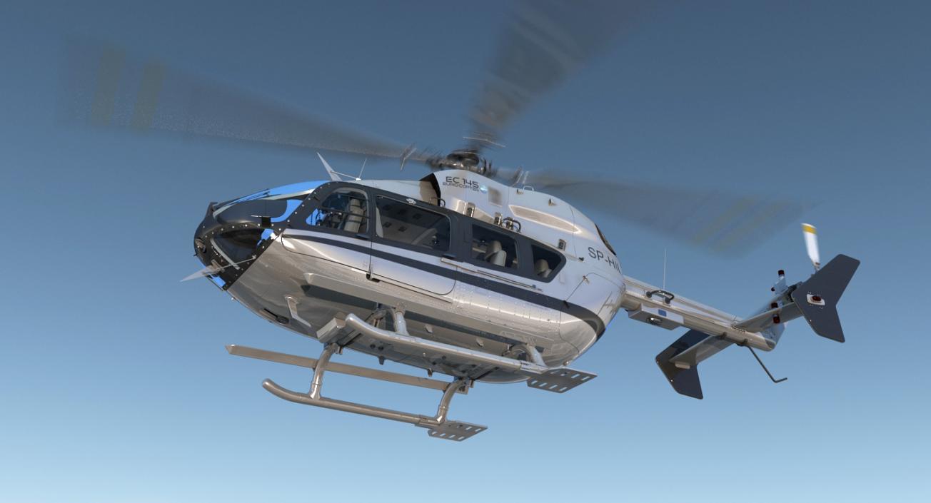 3D Rigged Civil Eurocopter Helicopters Collection