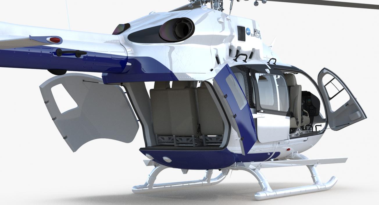 3D Rigged Civil Eurocopter Helicopters Collection