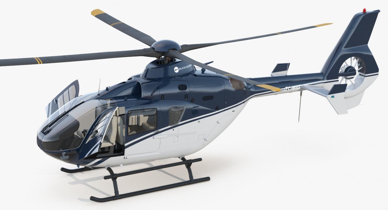 3D Rigged Civil Eurocopter Helicopters Collection