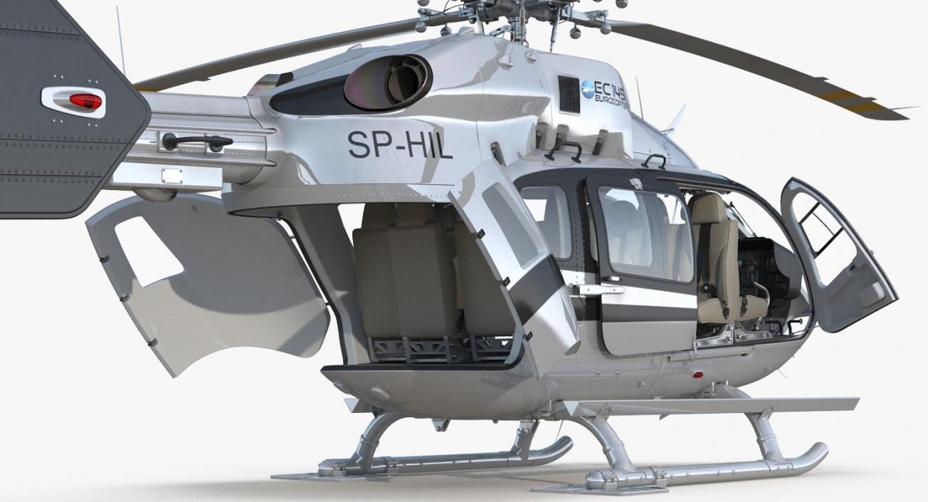 3D Rigged Civil Eurocopter Helicopters Collection