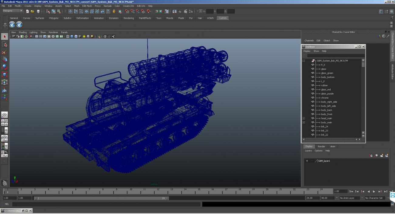 SAM System Buk M3 9K317M 3D model