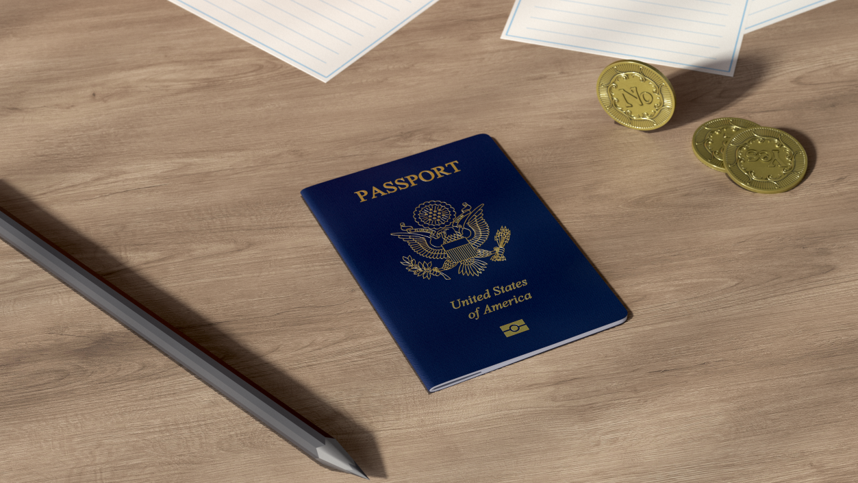 Passport of USA 2 3D