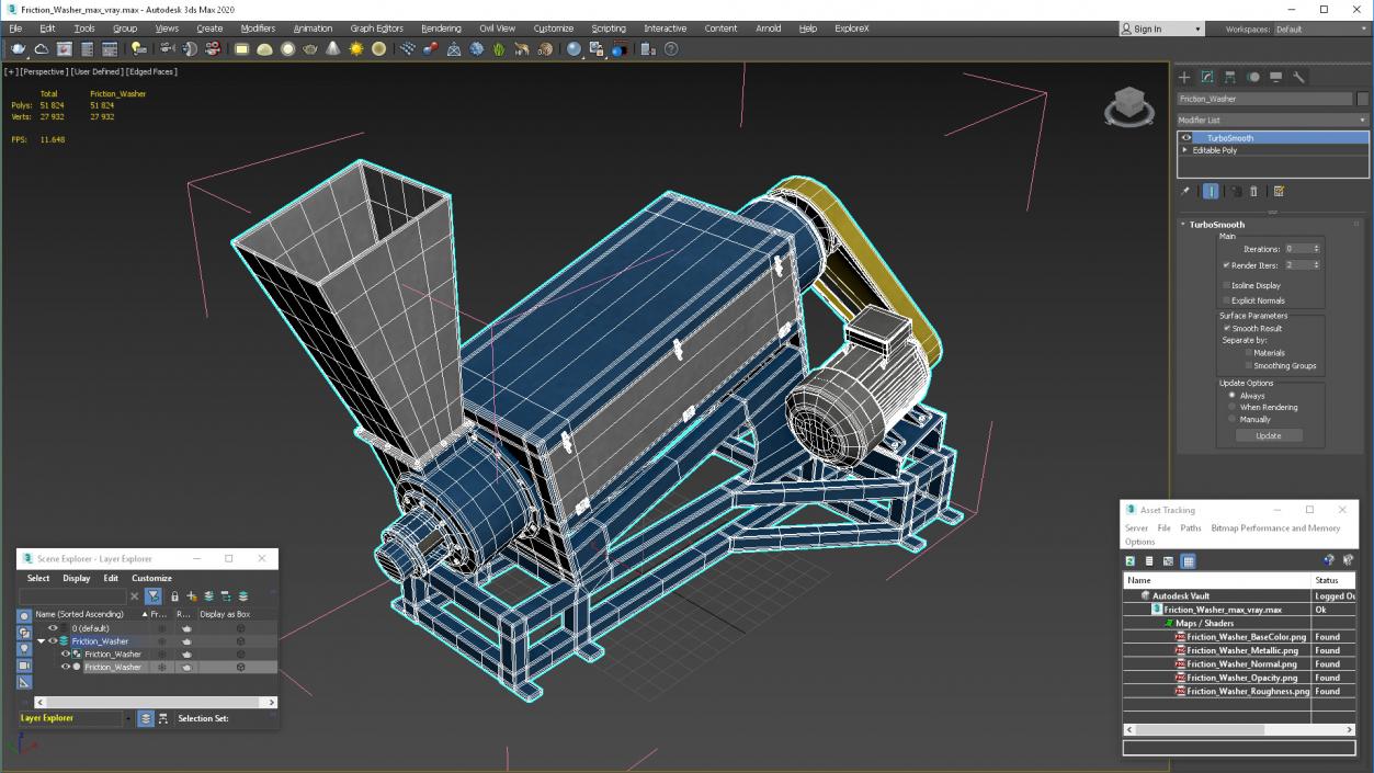 3D model Friction Washer